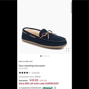 Men’s/Boy’s J. Crew Navy Suede slippers